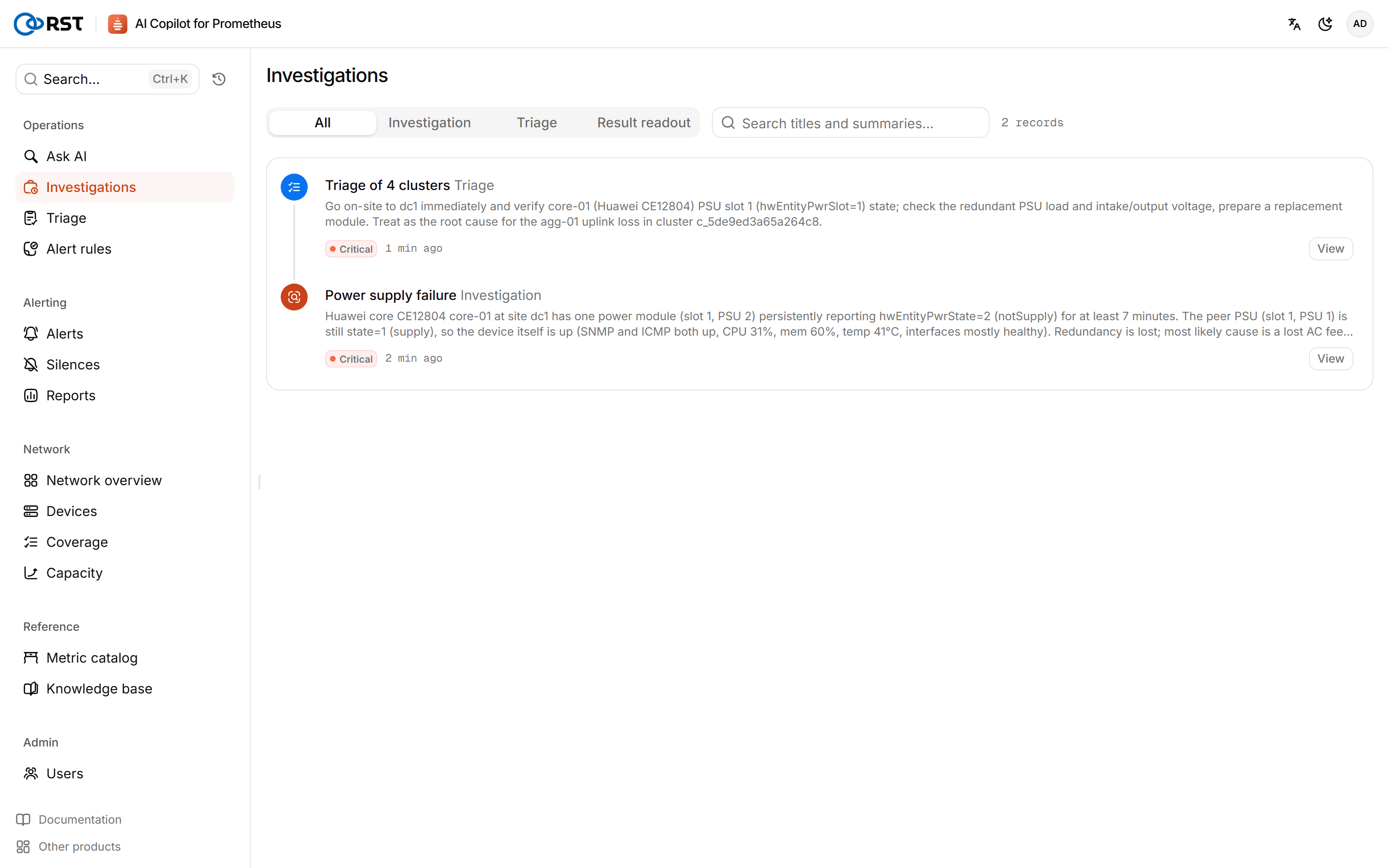 Investigations