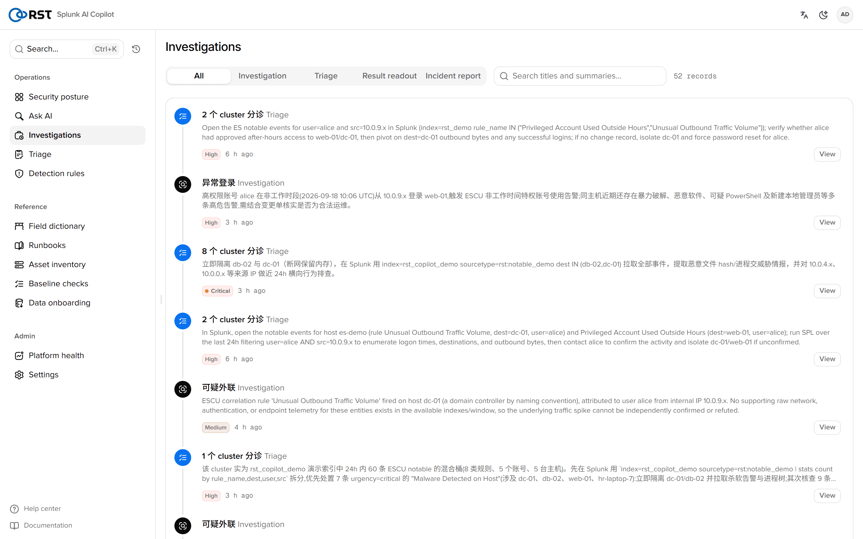 Investigations