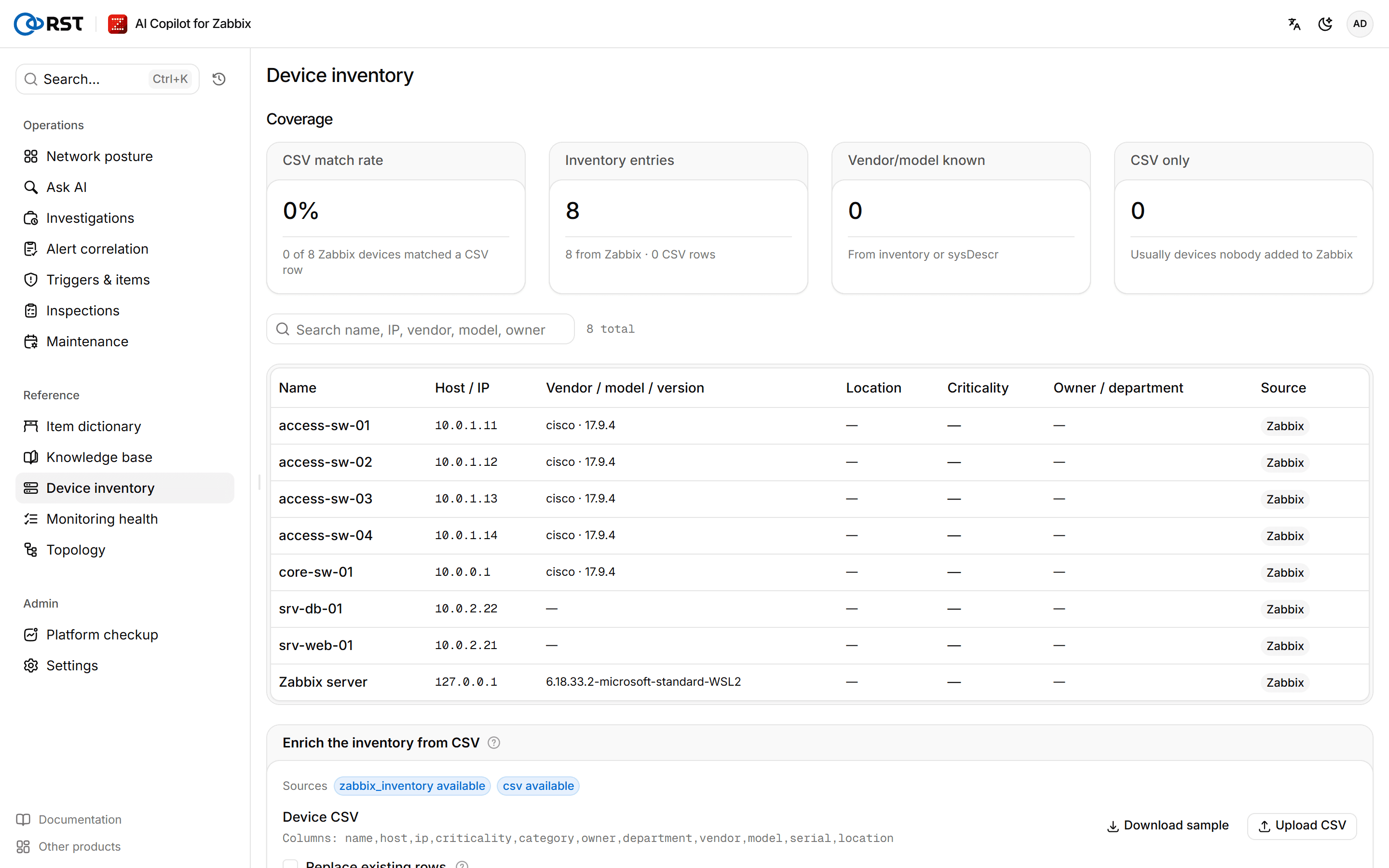 Device inventory