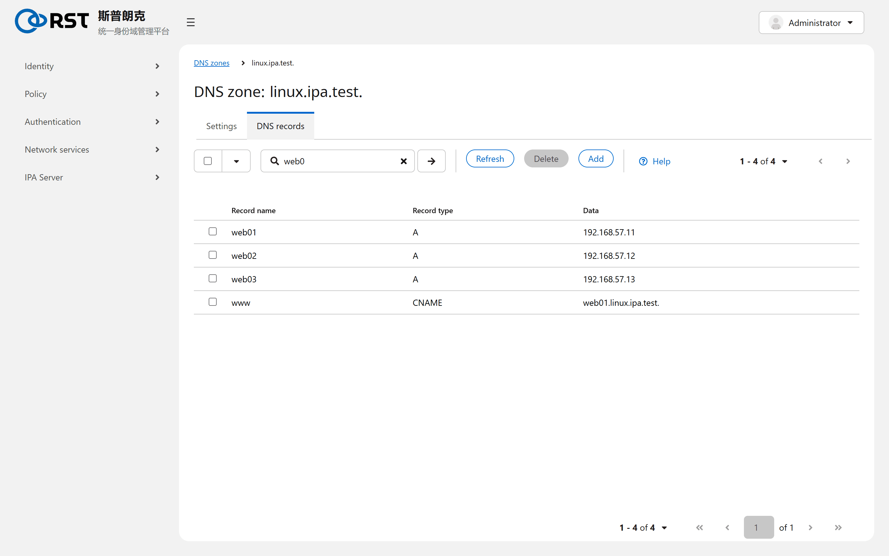 DNS records
