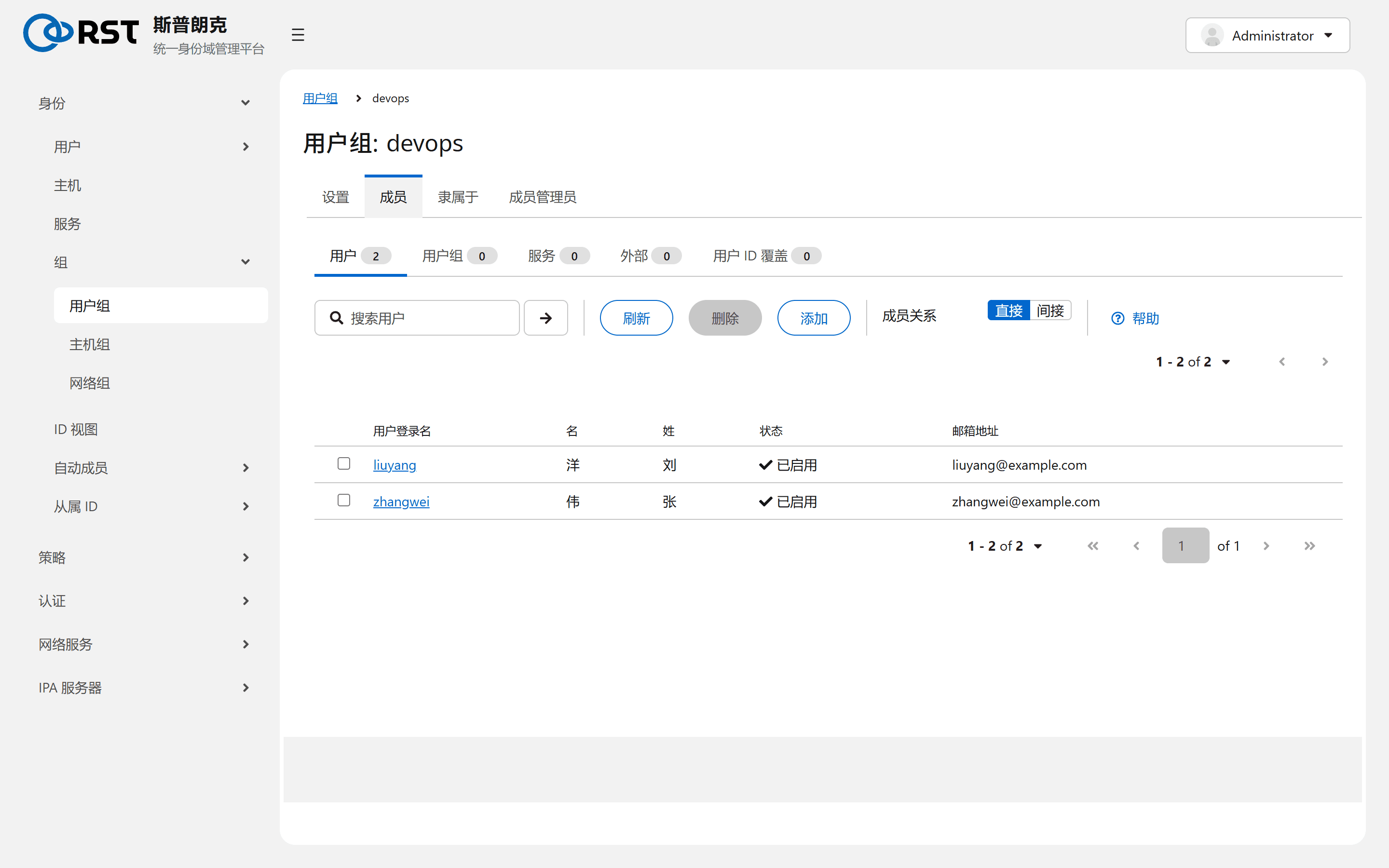 组成员
