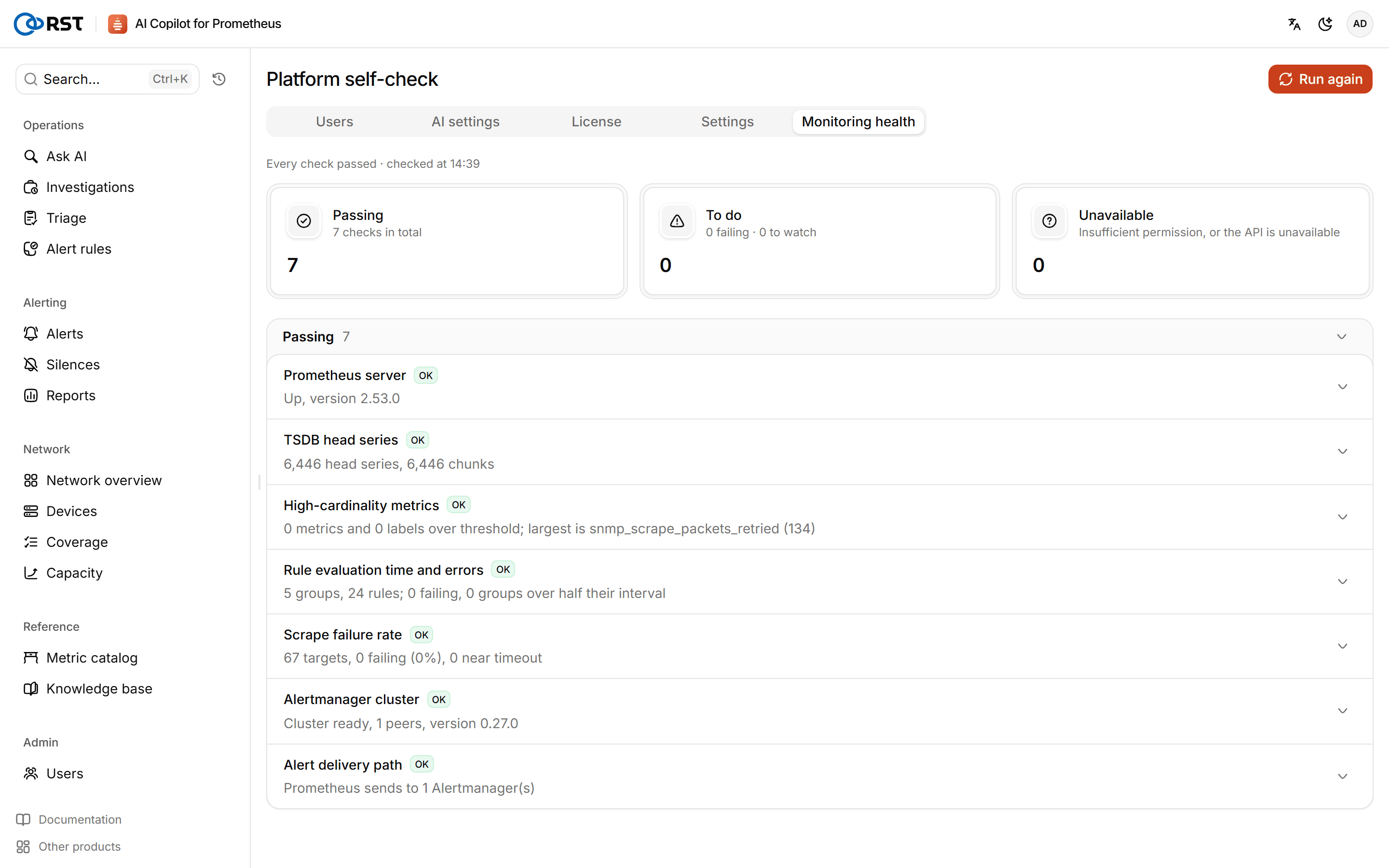 Monitoring health