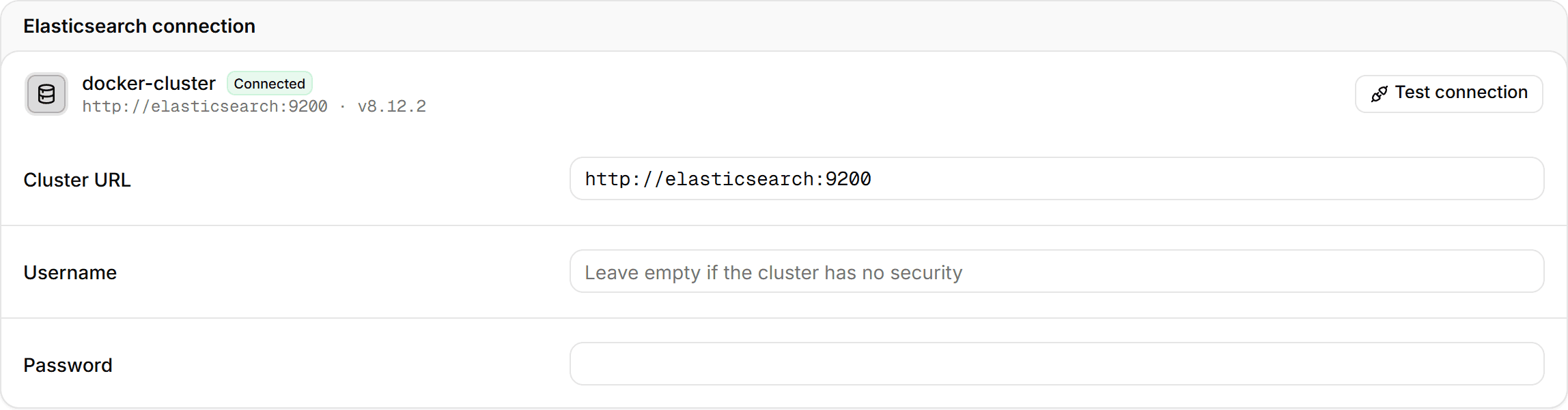 Cluster connection