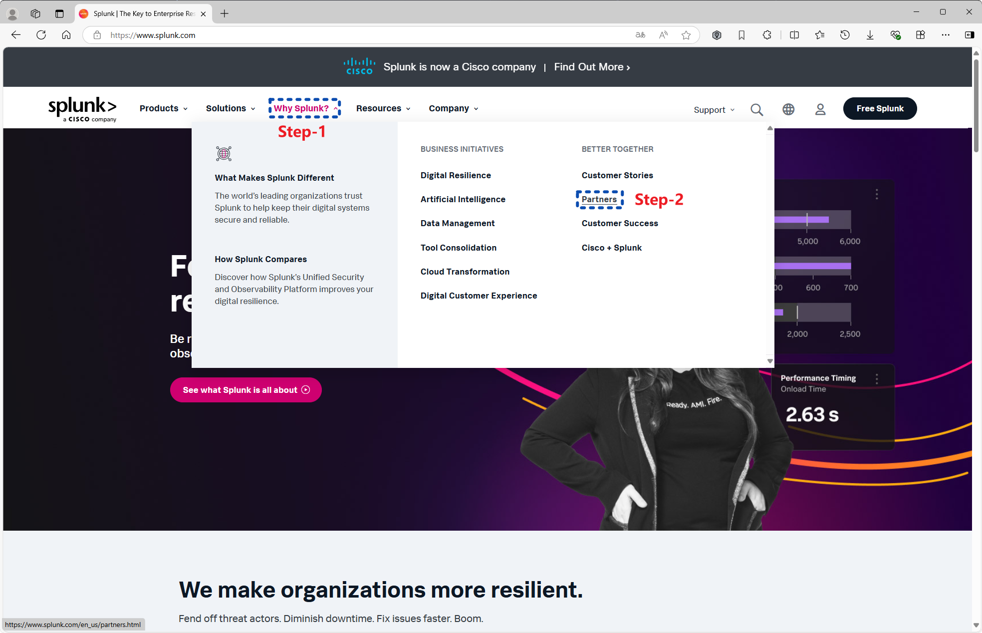 2. 找到 Partners 选项 - 1